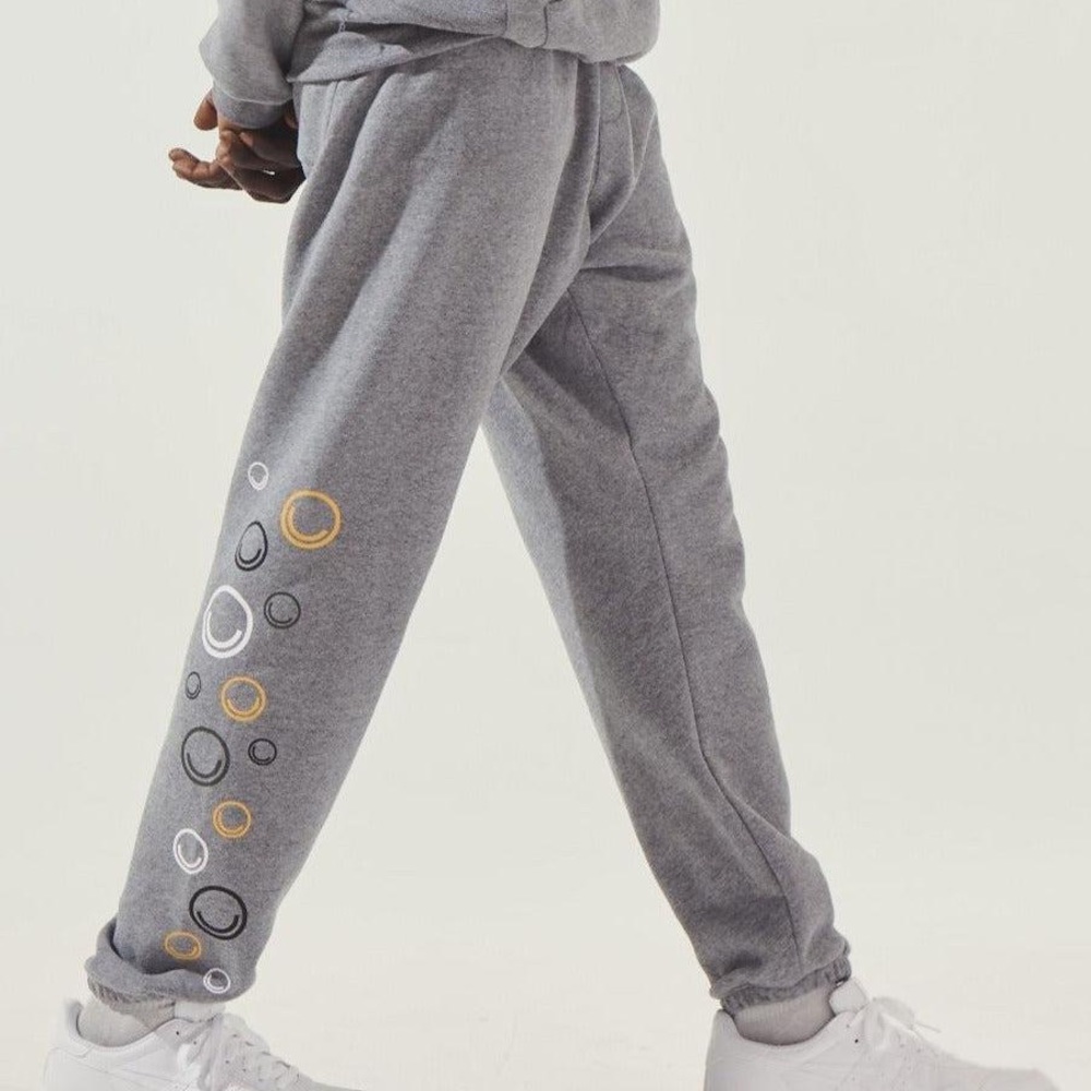NWT For Days Organic Cotton Women's Gray Side Smile Jogger Pants